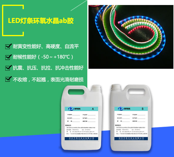 LED灯条灌封胶_透明软灯条灌封胶